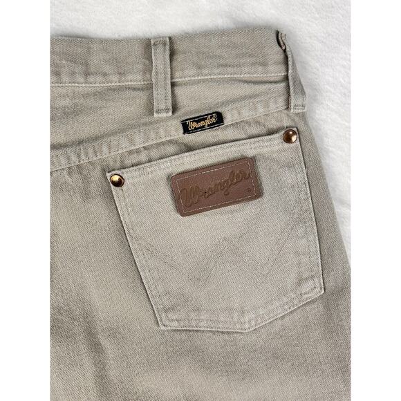 Vintage Wrangler Jeans Men's 34x34 Tan Denim 13MWZTN Made in USA Western - Picture 7 of 8